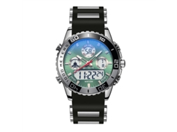 Relógio MDUG esportivo personalizado com alarme, cronógrafo luminoso e à prova d'água (verde)