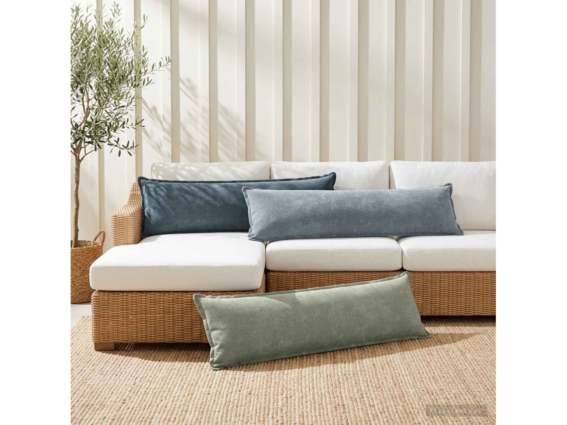 Vidaxl Capa Almofada 2 Unid. Houten Azul 40 X 145 Cm Tecido Chenille