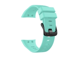 Bracelete Silicone Fivela Preta para Garmin Forerunner 45 Ciano