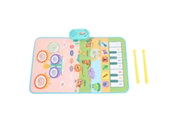 Tapete Musical Para Bebê Com Teclado De Piano E Bateria, Brinquedo Educativo Para Crianças Com 2 Baquetas