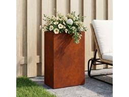 Vidaxl Vaso De Jardim Ferro Enferrujado 50 X 30 X 75 Cm Aço Corten