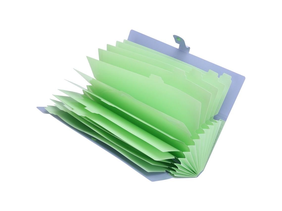 Carpeta Expandível A4 Com Bolsos Multicamadas Organizador De Documentos Roxo
