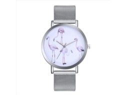 Reloj De Moda Para Mujer Y Hombre Con Movimiento De Cuarzo Y Correa De Metal Ajustable (plata)