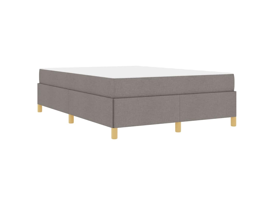 Conjunto 1 Estrutura Da Cama Vidaxl Castanho-acinzentado Tecido (160 X 200 Cm)