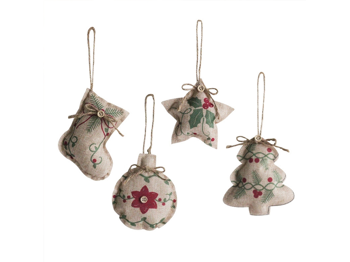 Conjunto de 4 Bonecos Decorativos de Natal LAXISCREED