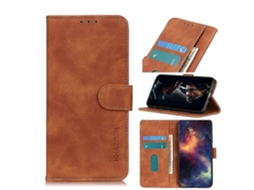 Capa De Couro Sintético Pu + Tpu Com Textura Retrô E Aba Horizontal Para Xiaomi Mi 10t 5g, Com Suporte, Compartimentos Para Cartões E Carteira (preta)