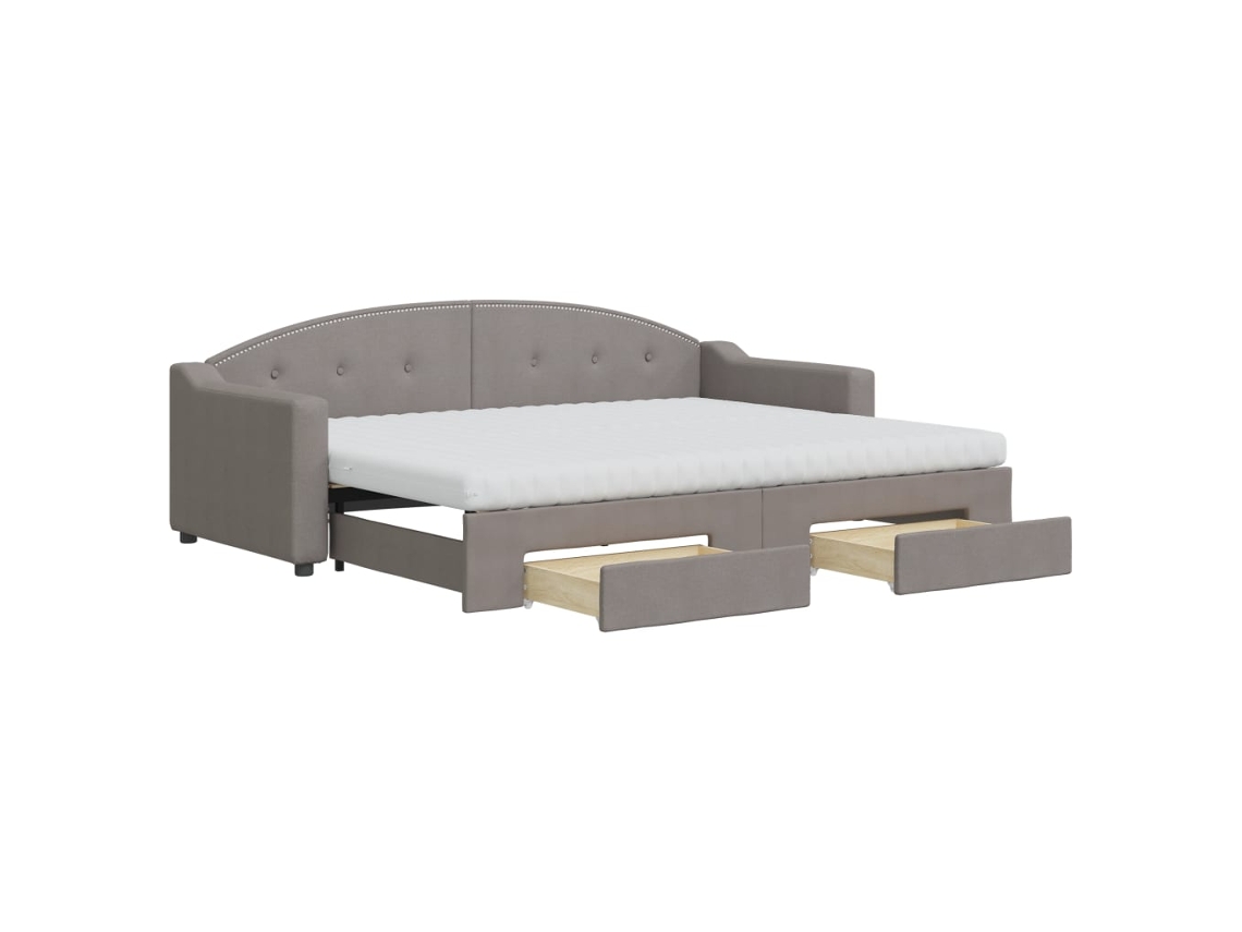 Estrutura de Cama Sem Colchão 120x200 Cm Veludo Cinzento escuro MAISON EXCLUSIVE