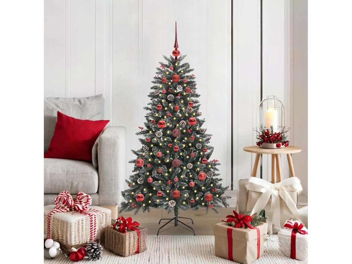 Vidaxl Árvore De Natal Artificial Verde 120 Cm Pvc, Plástico E Aço