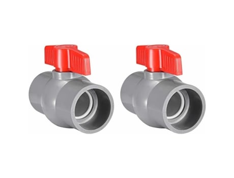 Válvula De Esfera Redonda Pvc, Válvula Plástica 2 Pcs Vvjijilly (50 Mm)