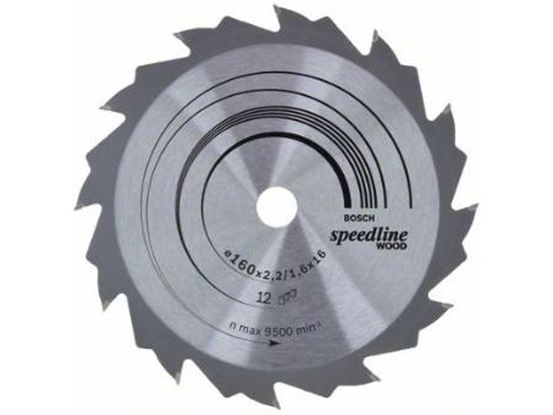 Disco de Serra Circular BOSCH Speedline Madeira 160x16x2.2 mm - 12