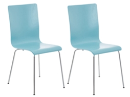 Conjunto de 2 cadeiras de sala de espera PEPE azul claro CLP