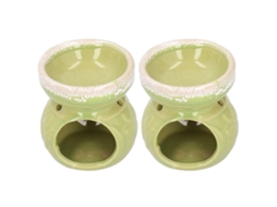 2 Peças Queimador De Óleo Essencial De Cerâmica Para Aromaterapia Incenso Com Design Exquisito E Capacidade De 30ml