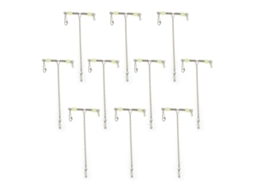 Conector de Pesca T Giratório com Pérolas S/MARCA