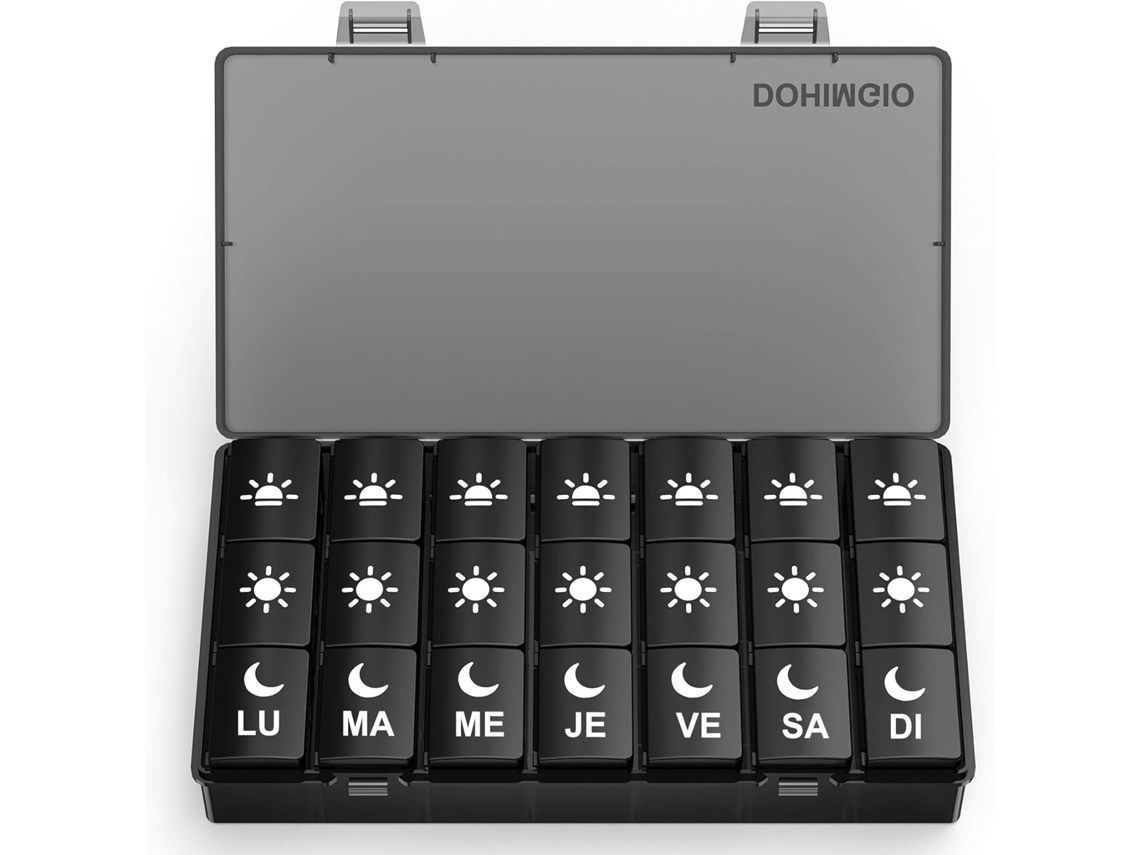 Porta Suplementos, Organizador De Comprimidos Com Etiqueta Grande, Estojo Grande Para Comprimidos Semanais, 3 Vezes Ao Dia, Caixa De Comprimidos Diári