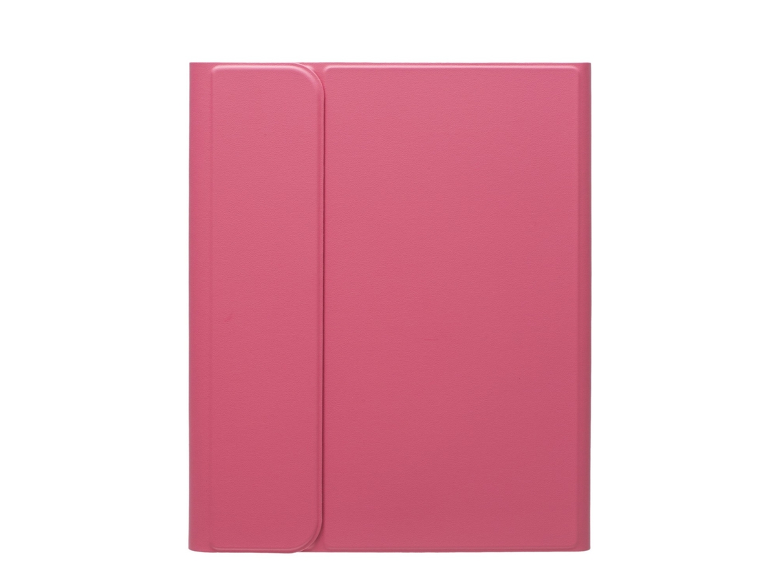 Capa Com Teclado Bluetooth Em Couro Compatível Com Ipad Pro 13" - 2024, Cor Vermelho
