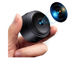 Minicâmera Bestvite A9 WiFi HD com visão noturna e detecção de movimento (preta)