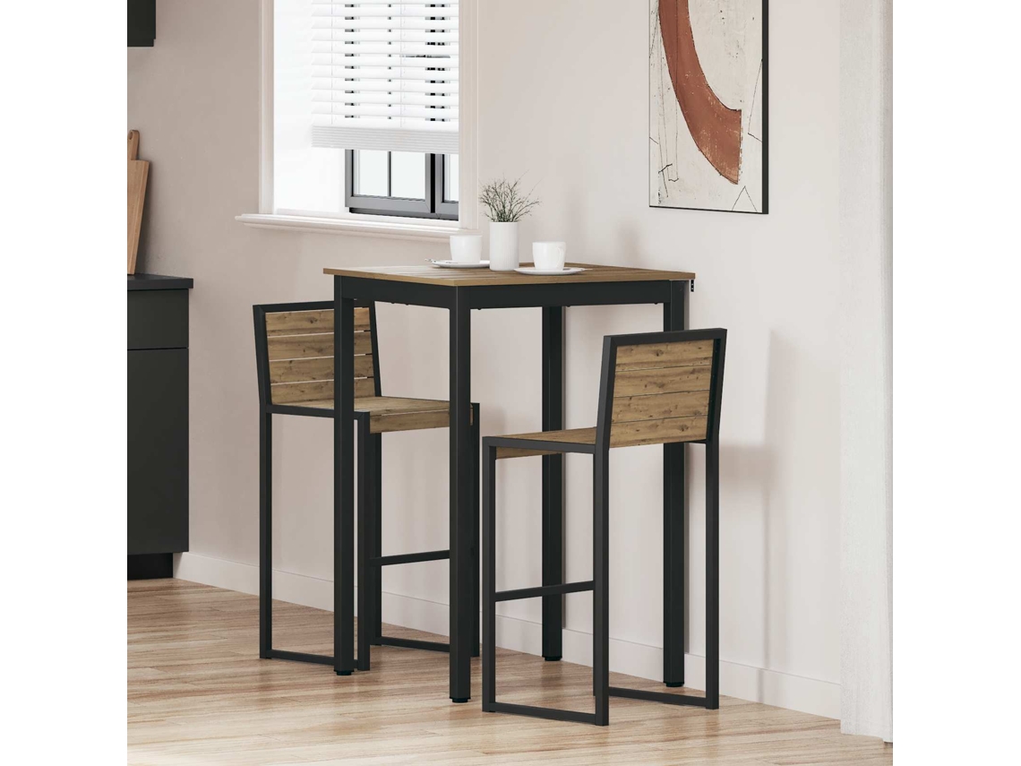 Vidaxl Mesa De Bar Em Pé Madeira Processada Quadrado