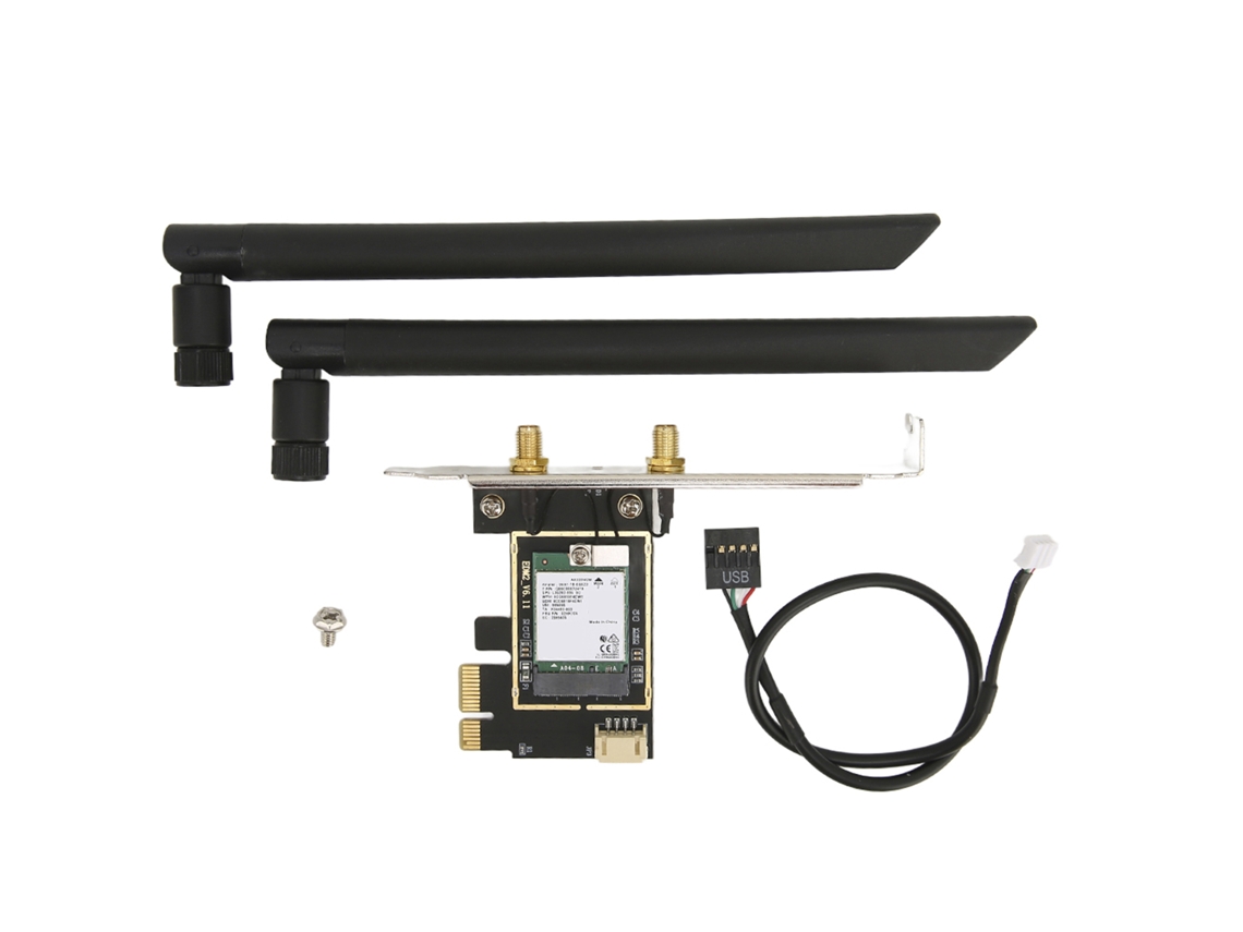 Placa De Rede Sem Fio Wifi6 Para Computador Desktop Gamer Intel Ax200 Dual Frequency 5g Slowmoose