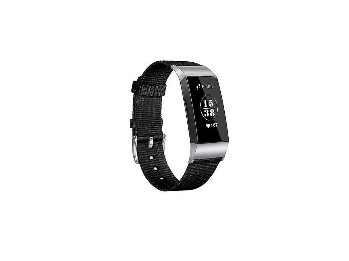 Pulseiras Compatíveis Com Fitbit Charge 3, Pulseira De Tecido Respirável, Pulseiras Pretas Olysi Shop