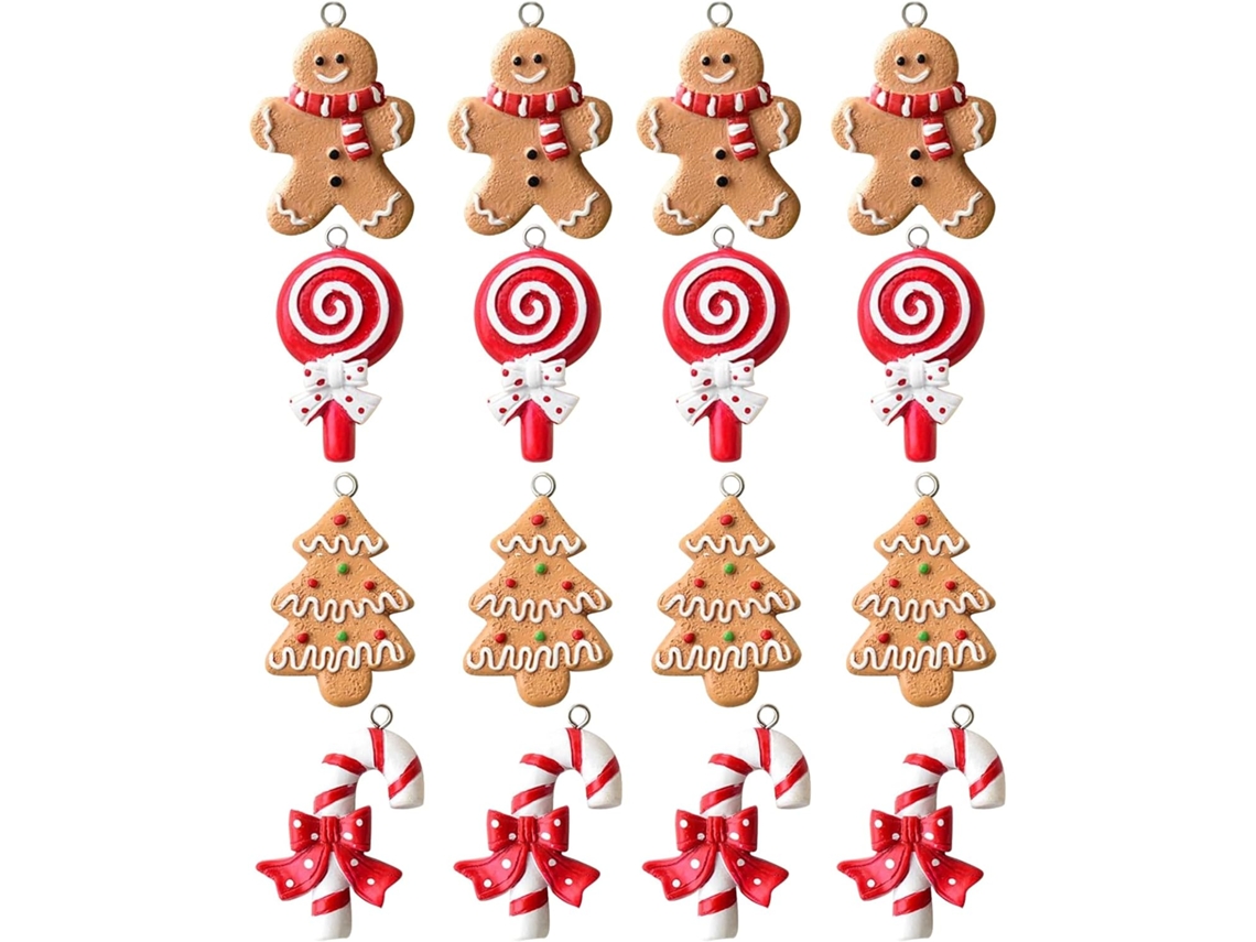 Enfeites Árvore Natal Decoração Criativa 3d Resina Inquebrável Festas Ambientes Internos Família Festivais GOKOCO