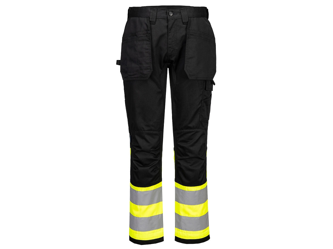 Calças De Trabalho Alta Visibilidade Classe 1 | Segurança Amarillo/negro / 46