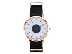 Relógio de Pulso Masculino de Quartzo com Pulseira de Náilon Estilo Moderno e Luxuoso Preto