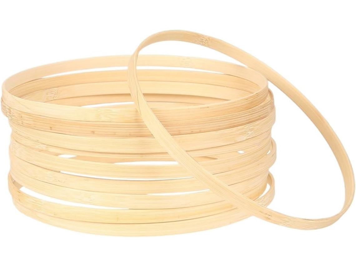 Anéis De Bambu, 10 Peças, Argolas Florais, Anéis De Coroa