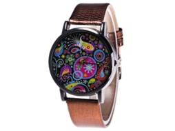Reloj De Pulsera Analógico De Cuarzo Con Correa Pu Para Mujerzhoulianfa Lover Stylish Dial