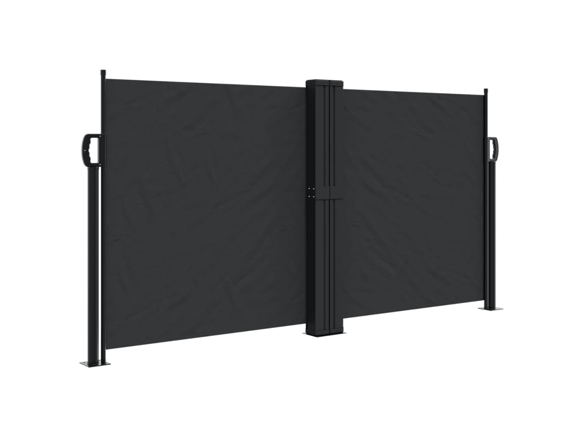 Retractable Side Awning, Retractable Side Awnings Vidaxl Preto Poliéster (120 X 1200 Cm)