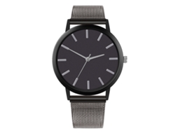 Reloj De Pulsera Analógico De Cuarzo Con Correa De Malla Zhoulianfa Moda Casual (gunmetal)