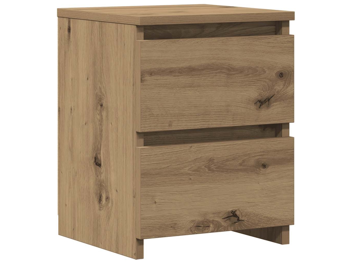 Bedside Cabinet, Bedside Cabinets Vidaxl Marrom Madeira Processada (n/a)