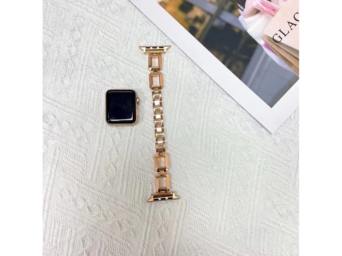 Pulseira De Metal Samsung De 22 Mm Para Apple Watch Series 9, Pulseira De Luxo De 41/45/49 Mm Para Apple Watch, Ideal Para Mulheres.