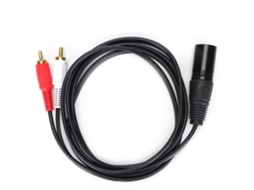 Aetheria cabo de Microfone Xlr Macho para Rca Duplo Splitter Sinal Balanceado Conexão 1.5m