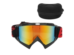Óculos De Motocross Dirt Bike Atv Antiderrapante Anti Impacto Anti Vento Areia Preto Ram Vermelho Lins Aquaforge