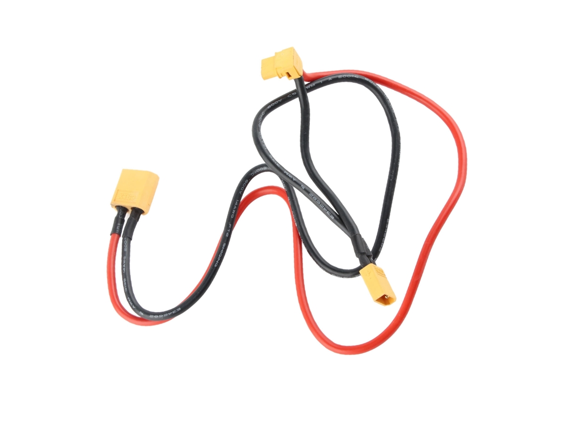 Cabo Adaptador De Energia Silicone Incombustível Awm14 Conector Xt60 Fêmea Para Xt30 Cotovelo 90 Graus