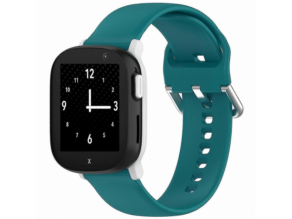Pulseira de Relógio Silicone para Crianças Smartwatch com Fivela Prata e Design Cor Sólida GOKOCO