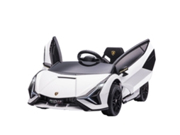 Carro Esportivo Sian 12v 5km/h, Controle Remoto 2.4g, Luz E Som, Branco