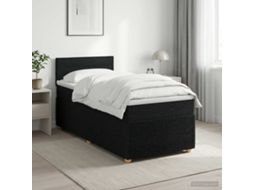 Vidaxl Cama Box Spring Com Colchão Preto 100 X 200 Cm Tecido
