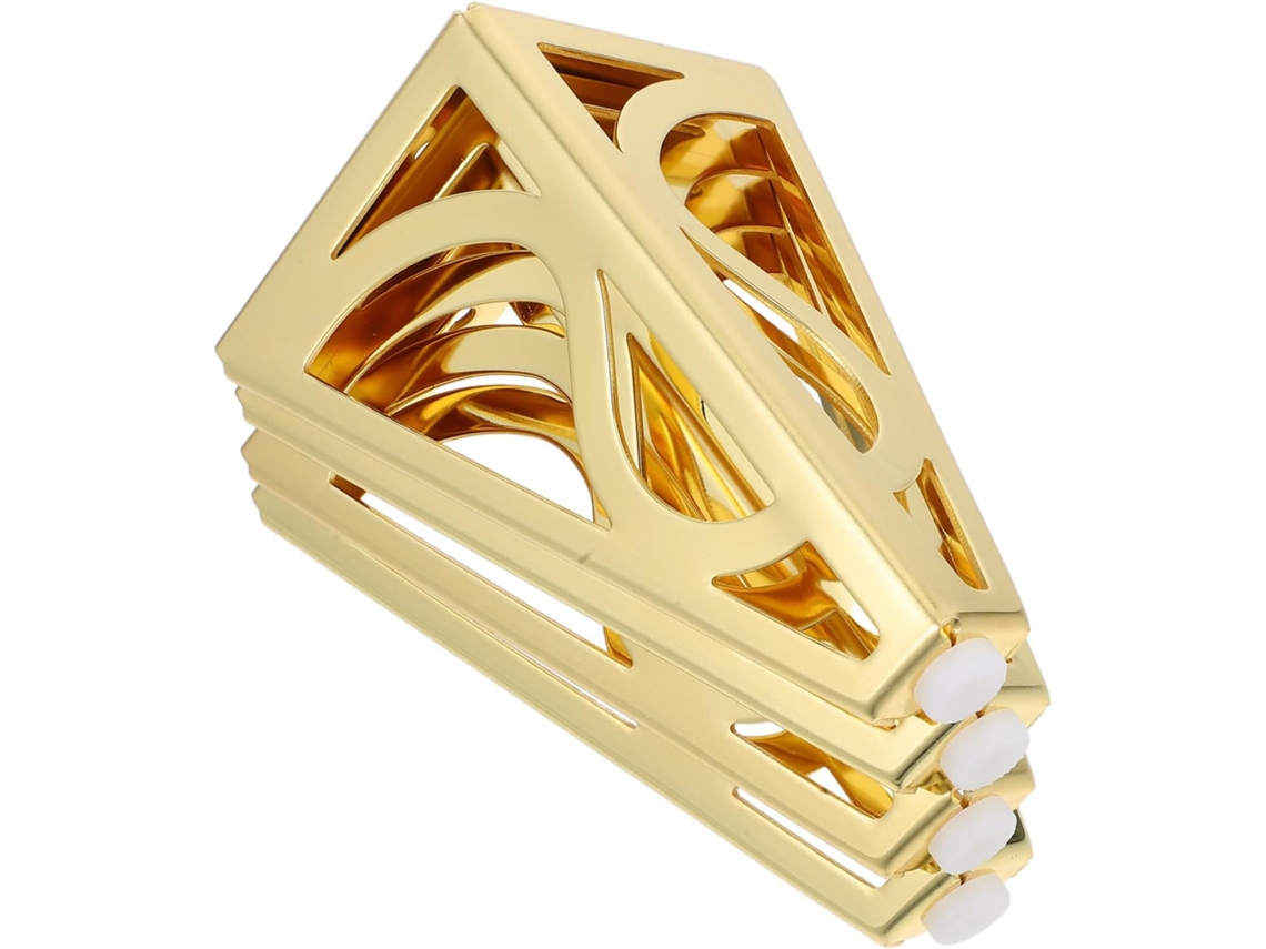 4 Pés de Metal Dourado para Móveis GOKOCO
