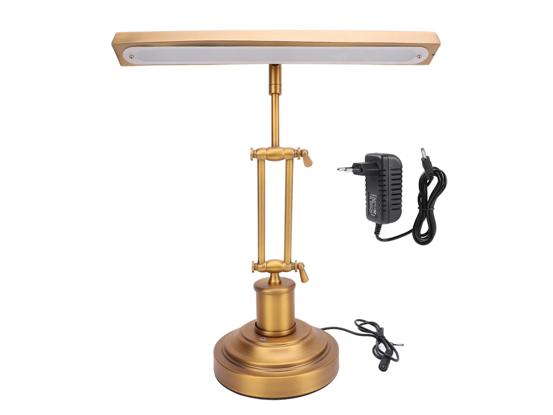 12w Piano Lamp Touch Control 3000k To 6000k Stepless Brightness Adjustment Eye Friendly 85 Cri Music Stand Light Antique Bronze Color Eu Plug