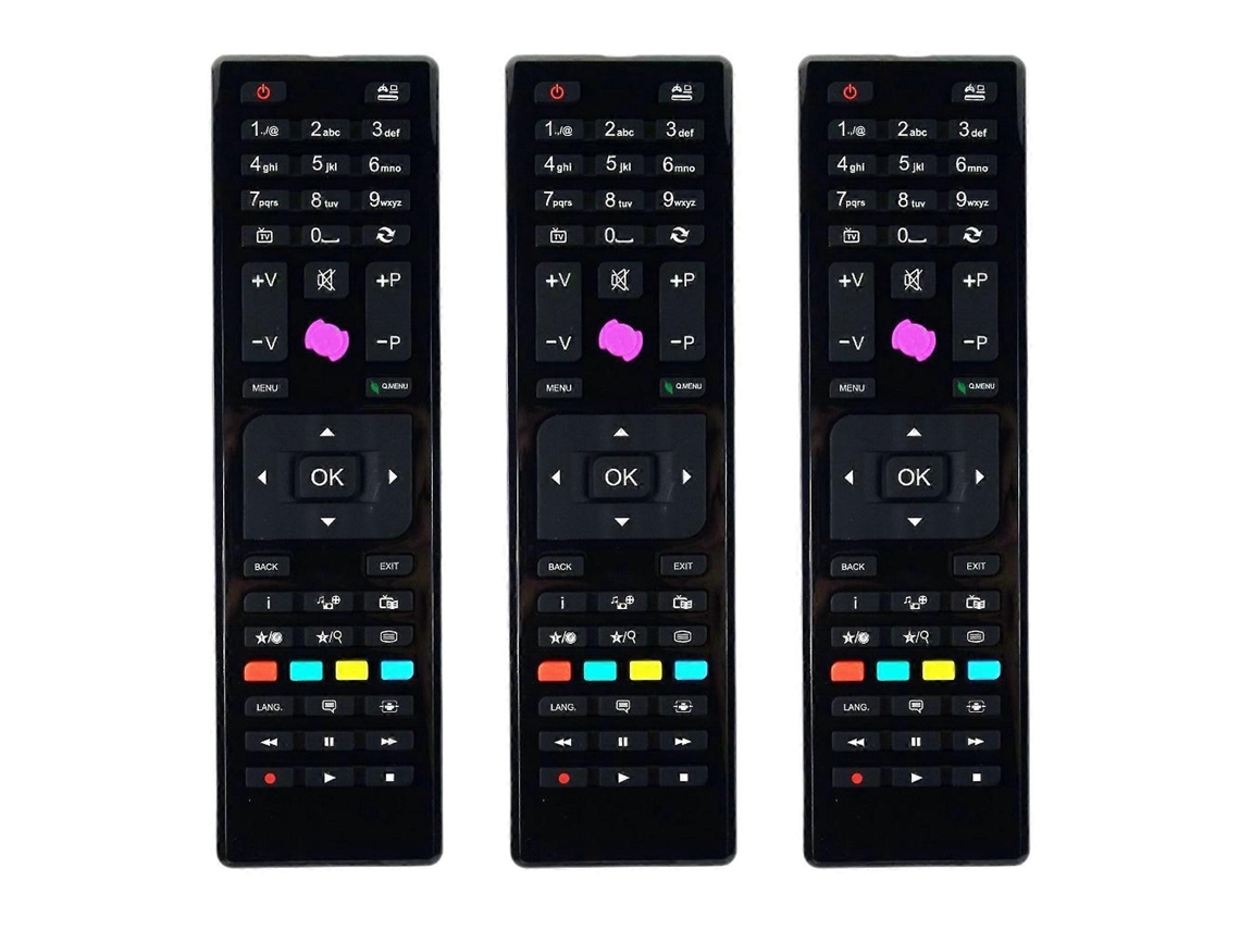 3 Controles Remotos De Substituição Rc4875 Compatíveis Com Tv Led Jvc Telefunken Te32182b301c10