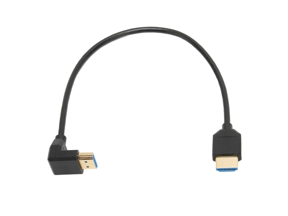 Cabo De Interface Multimídia Hd De 90 Graus Para Laptops Com 8k 48gbps Placado A Ouro Flexível