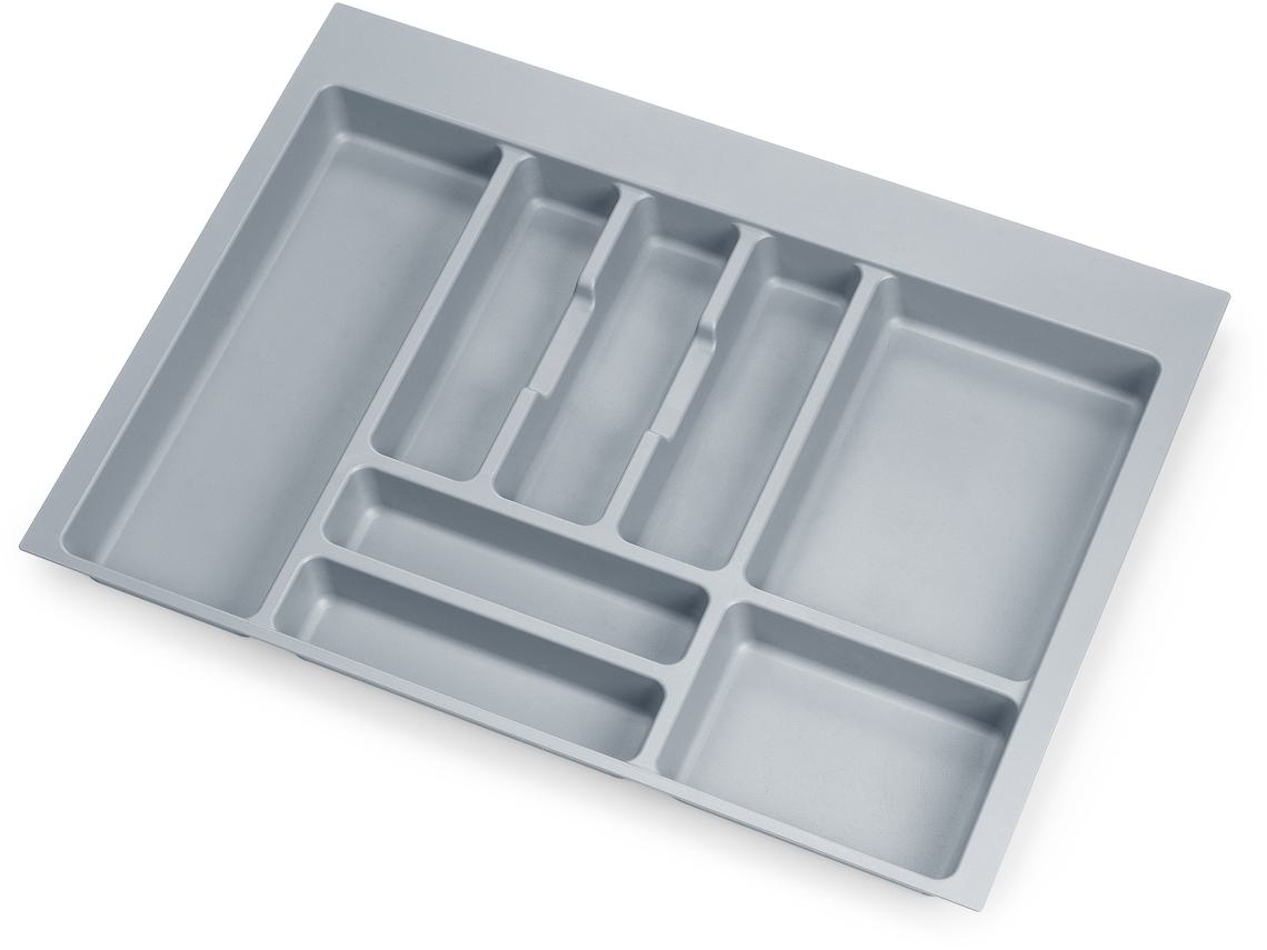 Porta-talheres Optima para gaveta Universal EMUCA módulo 700mm Plástico Cinza