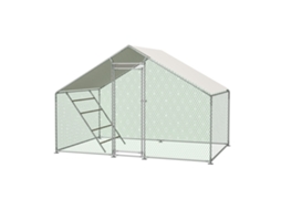 Galinheiro 3x2m Com Escada, Inclui Trava De Segurança, Cobertura Uv Impermeável E Tubos Reforçados De 1mm. Ideal Para Galinhas, Pombos E Patos.