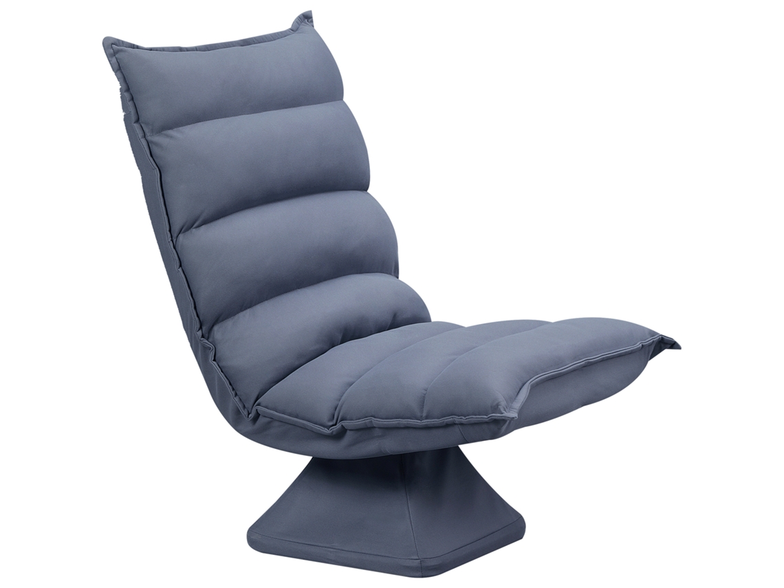 Sessel, Drehbar, Neigbare Rücklehne, Lederoptik, Stahlrahmen, Cinzento, 62 X 70 X 95 Cm