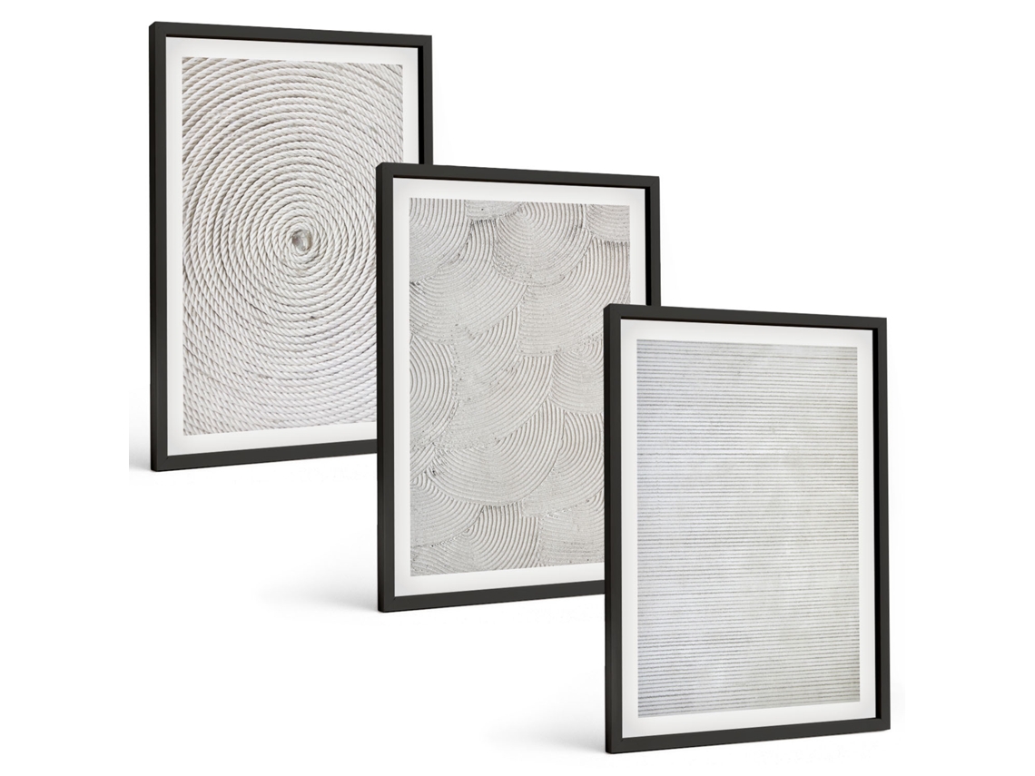 Conjunto De Pinturas Padrões Geométricos De Papelão Espelharte (3 Peças 40x60 Cm)