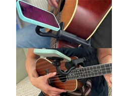 Suporte De Guitarra Para Celular, Suporte Ajustável Para Guitarra, Suporte De Guitarra Para Celular Para Ensino Por Transmissão Ao Vivo Slowmoose
