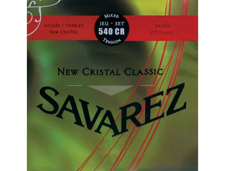 Savarez Conjunto de Cordas Clássico Novos Agudos de Cristal Baixos Clássico Ht