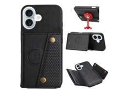 Capa Para Iphone 17 Em Couro Pu Com Função De Suporte E 4 Compartimentos Para Cartões.