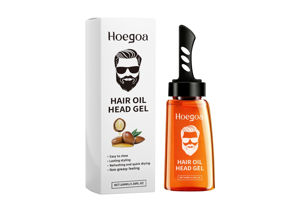 Gel para Modelar Cabelos Curtos com Brilho Natural, Houghoia LAXISCREED